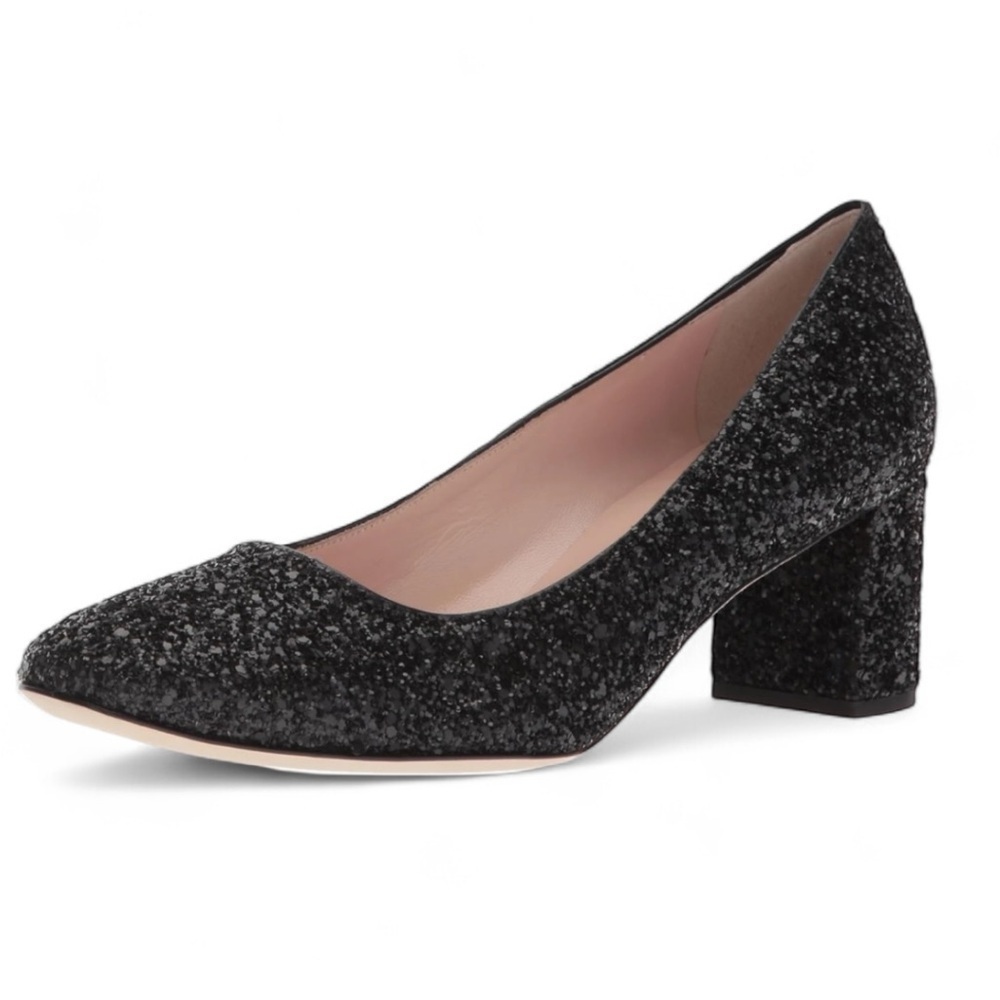 Kate Spade Delores Black Glitter Pumps Heels Size 6.5